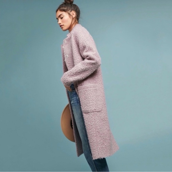 M135 // Anthropologie Greylin Windermere Boucle Cocoon Coat // S - Picture 7 of 16
